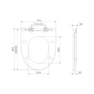 Крышка для унитаза Am.Pm AWE C117853WH